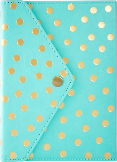 Teal and Gold Polka Dot Journal