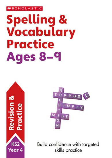 Scholastic: Spelling and Vocabulary Workbook - Ages 8-9