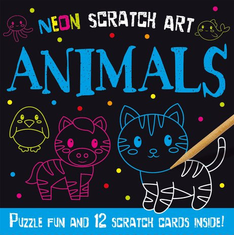 Neon Scratch Art: Animals